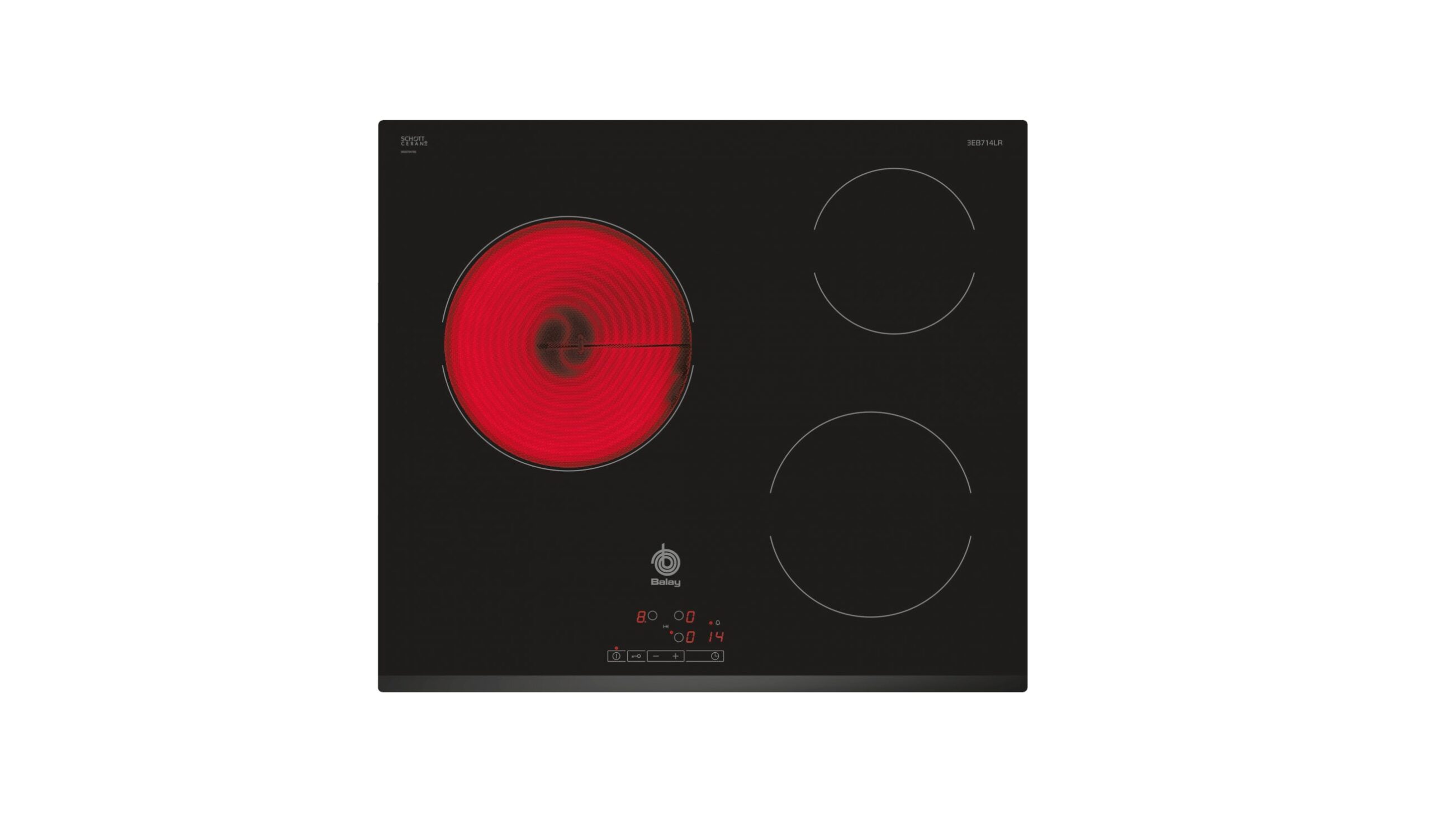 Placa de cocina Balay 3EB714LR Vitrocerámica negro