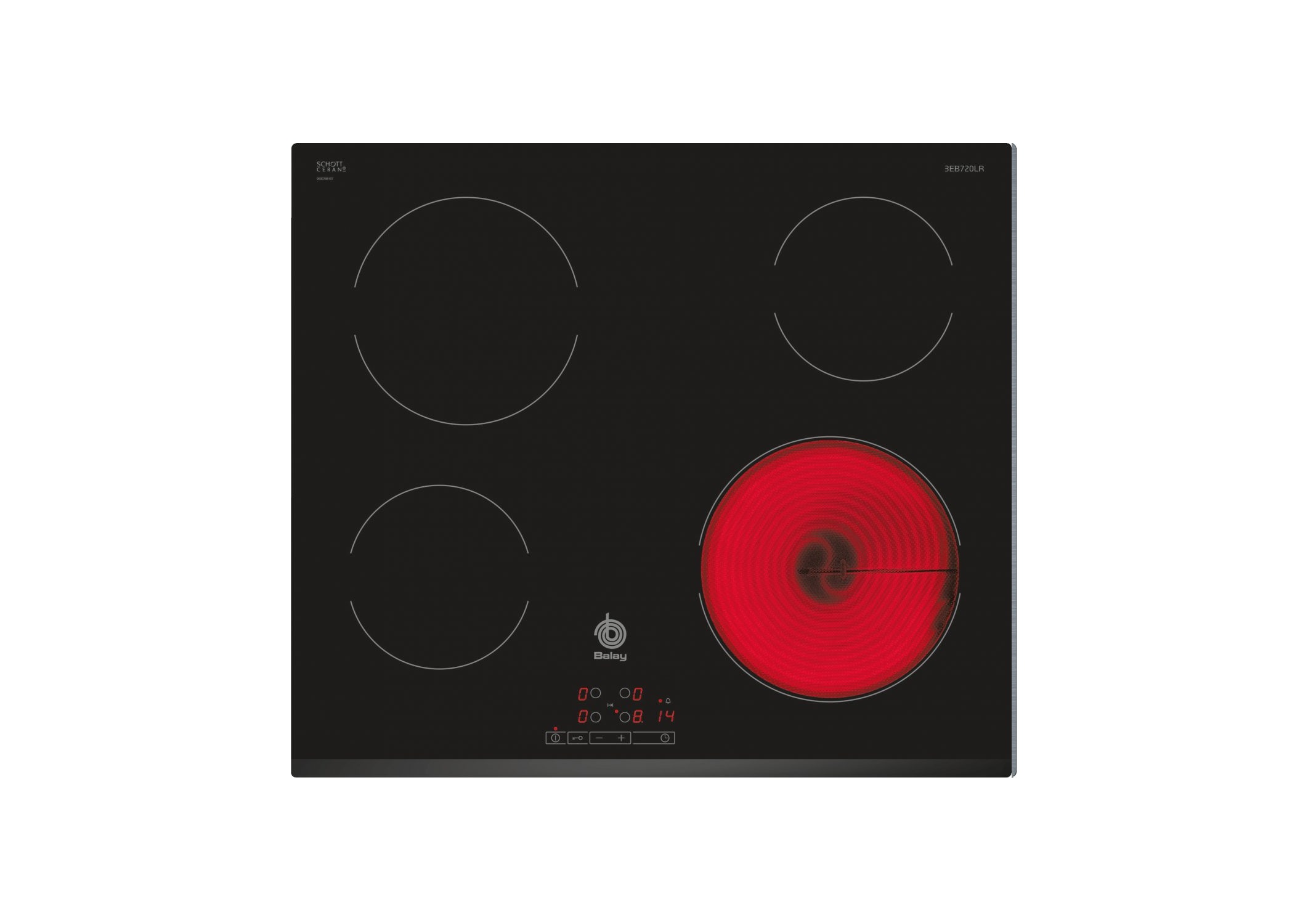 Placa de cocina Balay 3EB720LR Vitrocerámica negro